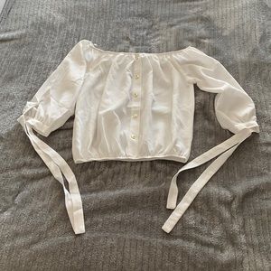 White see through woman’s blouse